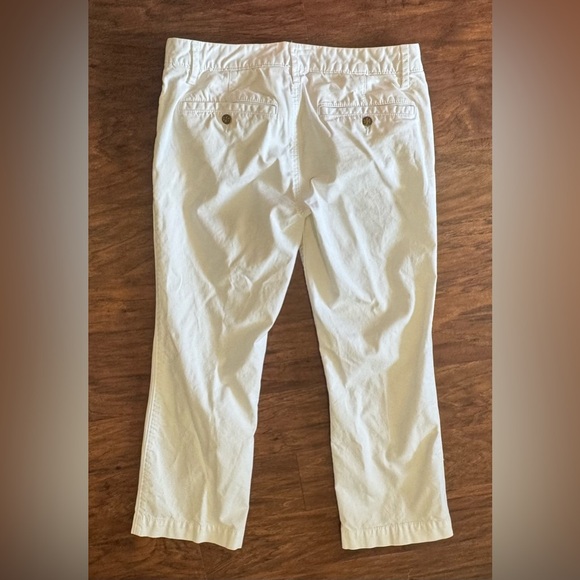 Tory Burch White Chino Ankle Length Pants Mid Rise Size 27 *Read - Picture 2 of 12